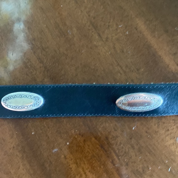 Brighton black leather belt with silver accents. 36 to 40 inches long. - Picture 10 of 10